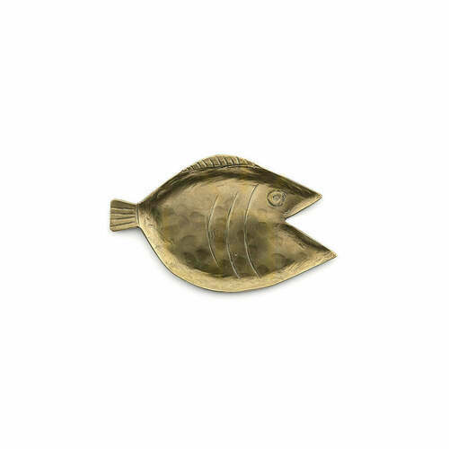 Prüfen Goldenes Tablett Bazar Bizar Dori S aus Messing 13,5 × 7,5 × 1 cm