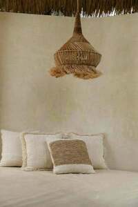 Kissenbezug Raffia Collection Natur 50x50 cm Stoff Rahmendruck small 1