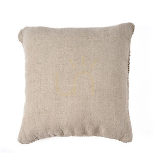 Kissenbezug Leinen Korn Natural Black 50x50 cm small 5