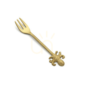 Oktopusgabel Gold S small 2