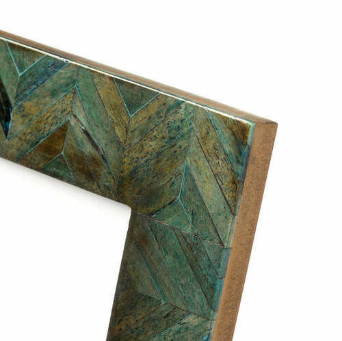Prüfen Bilderrahmen Mosaik Blau 10x15 cm Handgefertigt