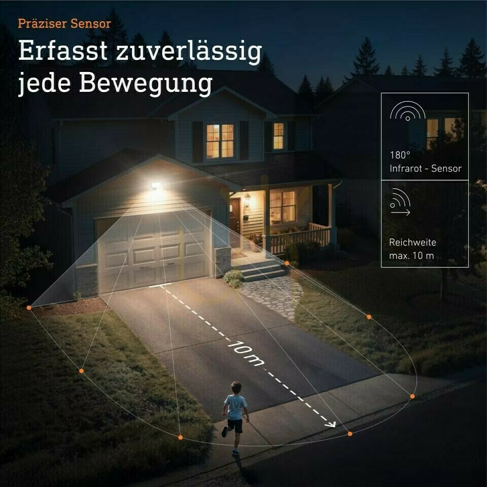 Vorschau Steinel XLED Protect PIR 15.1W 3000K 1642lm IP54 IK03 230V weiß / Kunststoffstrahler mit Sensor Steinel XLED Protect PIR 15.1W 3000K 1642lm IP54 IK03 230V weiß / Kunststoffstrahler mit Sensor