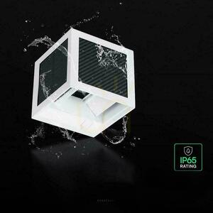 V-TAC Solar/USB Wandleuchte 9W LED COB weißer Würfel 10x10cm IP65 Bewegungsmelder VT-408CCT 900lm small 1