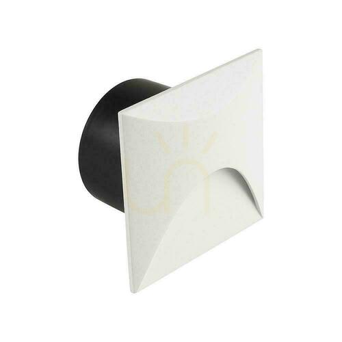 Prüfen Aluminium 3W LED V-TAC quadratische Treppenleuchte weiß 230V IP65 VT-44002SQ 3000K 230lm