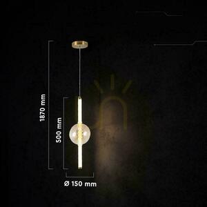 V-TAC LED 8W gold-bernsteinweiß Pendelleuchte VT-84039 3000K 1100lm small 2