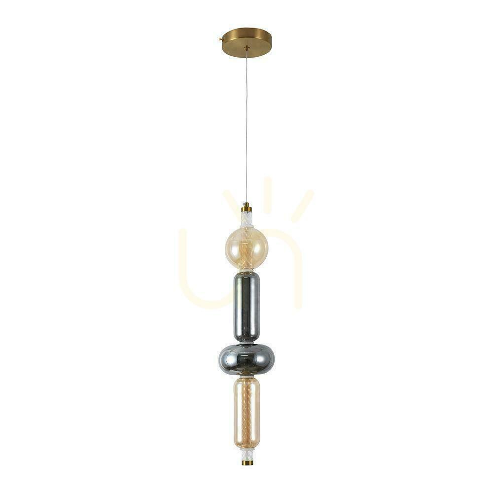 Prüfen V-TAC LED-Pendelleuchte 9W rauchig bernsteinfarben gold VT-84041 3000K 1300lm V-TAC LED-Pendelleuchte 9W rauchig bernsteinfarben gold VT-84041 3000K 1300lm