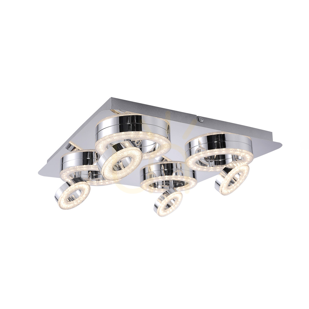Aussicht TIM Plafond 14522-17 Chrom 8xLED TIM Plafond 14522-17 Chrom 8xLED