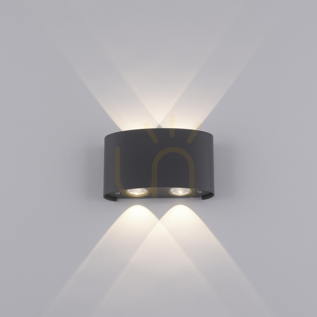 Prüfen CARLO Wandleuchte 9487-13 Anthrazit 4xLED CARLO Wandleuchte 9487-13 Anthrazit 4xLED
