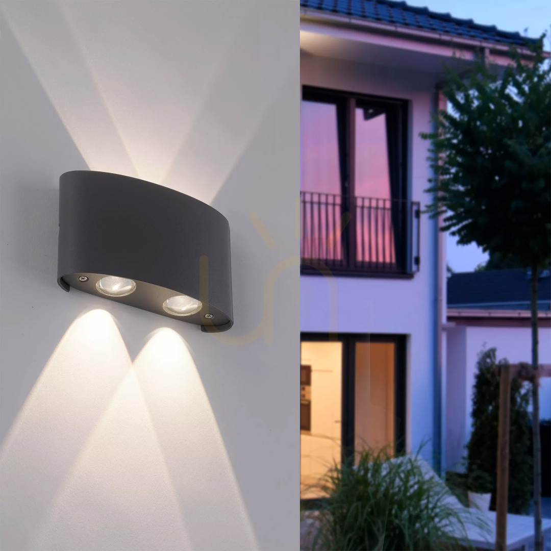 Zeige CARLO Wandleuchte 9487-13 Anthrazit 4xLED CARLO Wandleuchte 9487-13 Anthrazit 4xLED