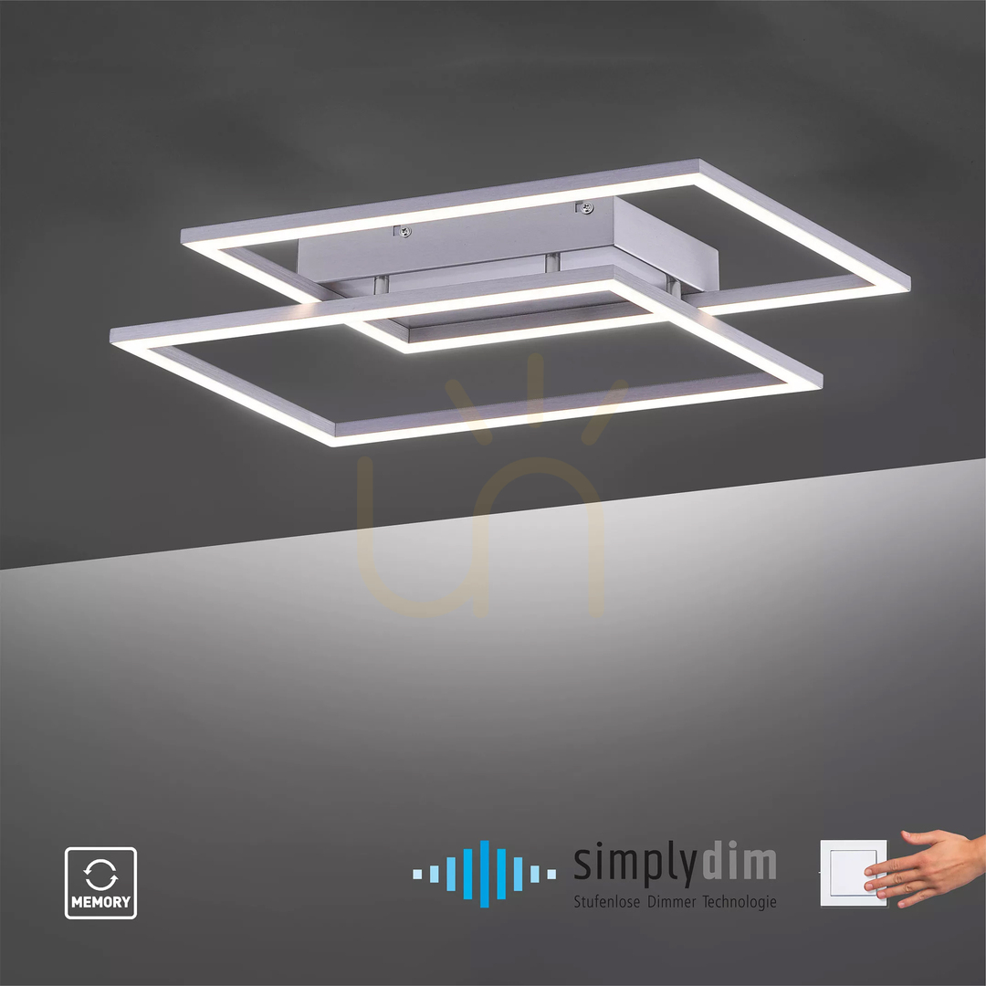 Aussicht Plafond INIGO 8192-55 Silber 2xLED Plafond INIGO 8192-55 Silber 2xLED