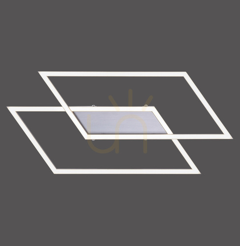 Prüfen Plafond INIGO 8192-55 Silber 2xLED