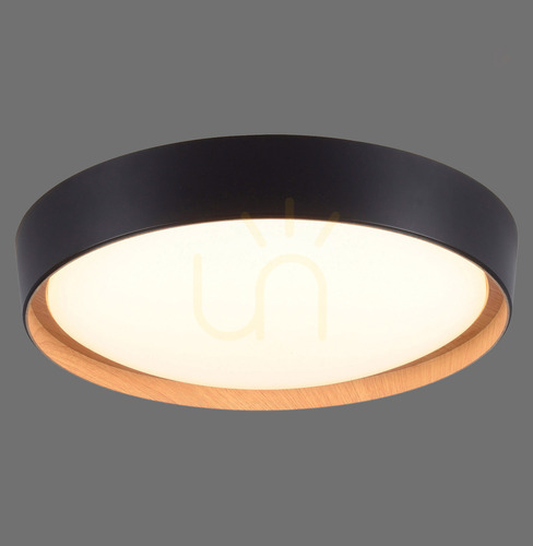 Prüfen LED-Deckenleuchte Zuma Line EMILIA 14347-18 schwarz in Holzoptik 29 W 40 cm
