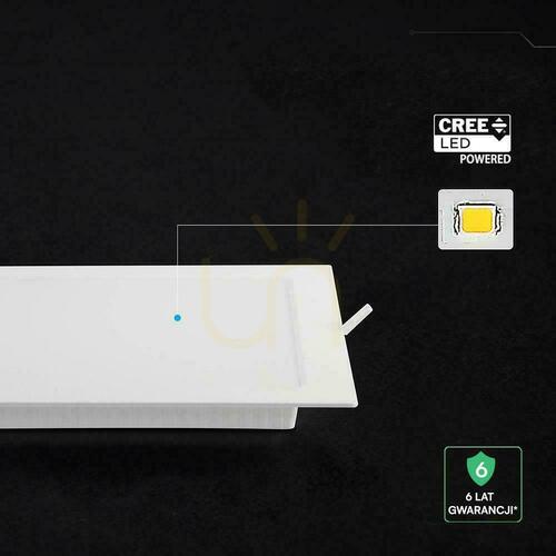 Prüfen V-TAC Einbaudownlight Panel 12W LED CREE CHIP quadratisch 170x170mm VT-61012CCT 1320lm 6 Jahre Garantie