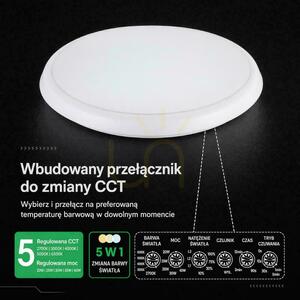 Deckenleuchte V-TAC 40W LED CREE CHIP Bewegungssensor Leistungs- und Farbsteuerung 5in1 IP65 VT-8179 4400lm 6 Jahre Garantie 2 Deckenleuchte V-TAC 40W LED CREE CHIP Bewegungssensor Leistungs- und Farbsteuerung 5in1 IP65 VT-8179 4400lm 6 Jahre Garantie small 2