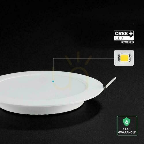 Prüfen V-TAC 12W LED CREE CHIP Einbaudownlight Panel rund 170x28mm VT-61012CCT 1320lm 6 Jahre Garantie