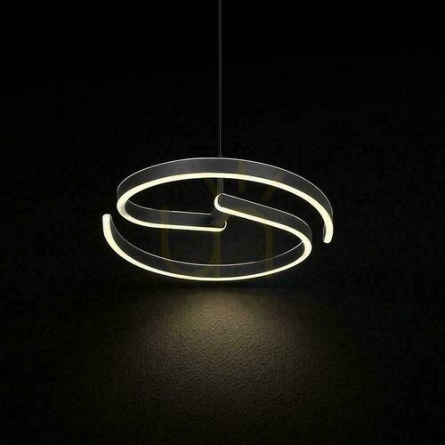 Prüfen V-TAC Pendelleuchte 25W LED Spirale fi40cm schwarz VT-84045 4000K 3250lm