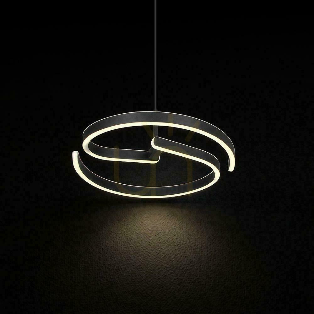 Aussicht V-TAC Pendelleuchte 25W LED Spirale fi40cm schwarz VT-84045 4000K 3250lm V-TAC Pendelleuchte 25W LED Spirale fi40cm schwarz VT-84045 4000K 3250lm