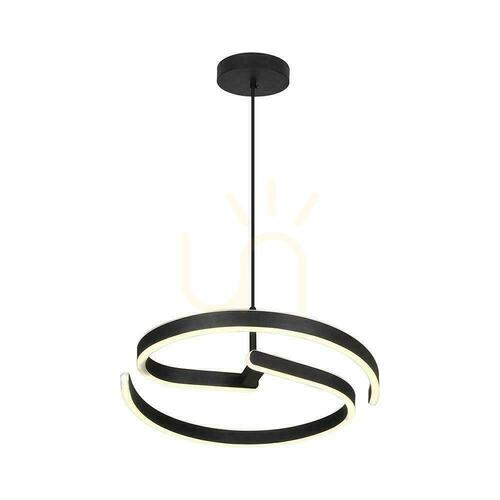 Prüfen V-TAC Pendelleuchte 25W LED Spirale fi40cm schwarz VT-84045 4000K 3250lm