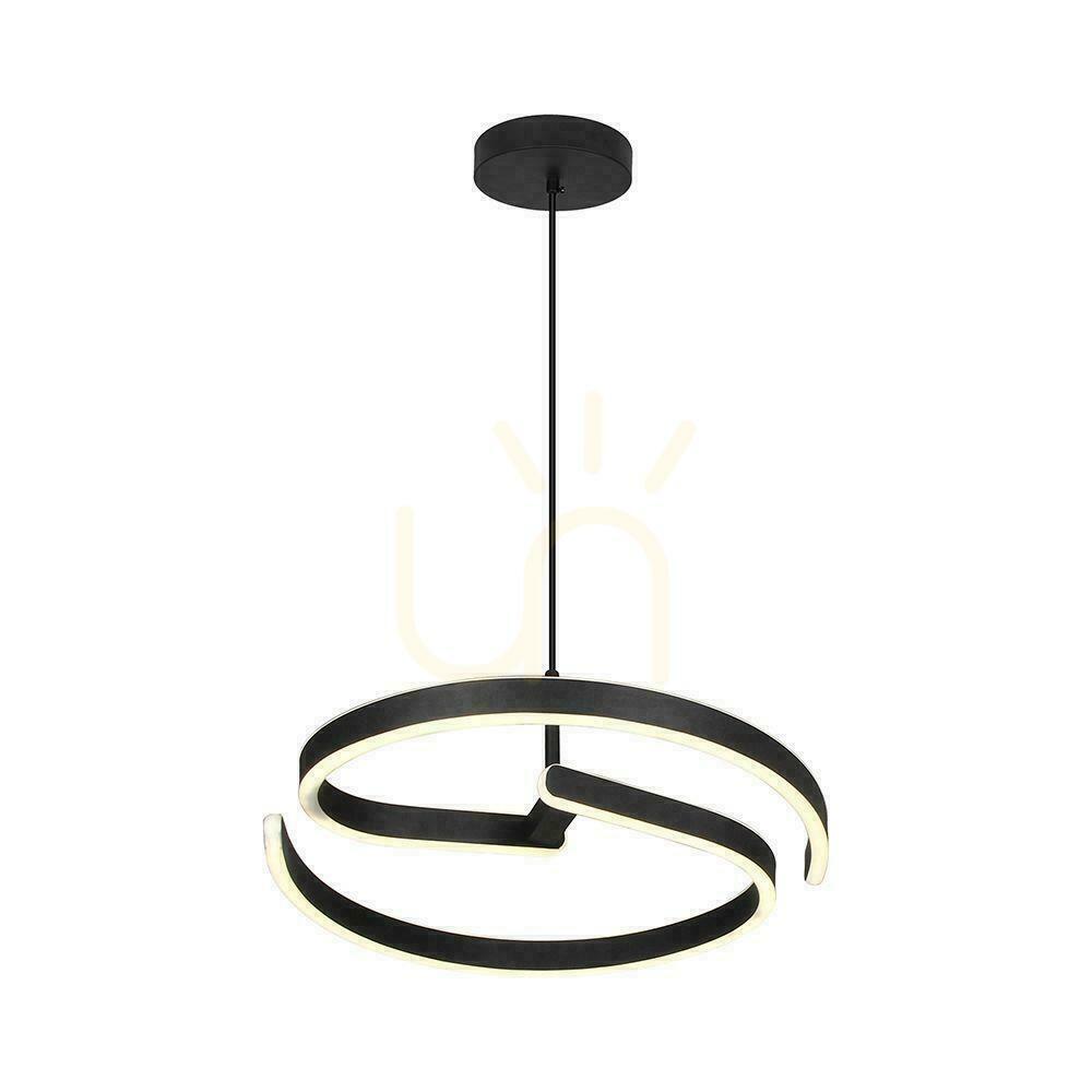 Prüfen V-TAC Pendelleuchte 25W LED Spirale fi40cm schwarz VT-84045 4000K 3250lm V-TAC Pendelleuchte 25W LED Spirale fi40cm schwarz VT-84045 4000K 3250lm