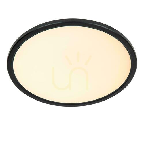 Prüfen Plafond Lucide CASTOR schwarz 32 cm LED IP44 RGB CCT 07120/22/30