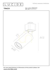Schienenleuchte Lucide TRACK weiß MR11 Aluminium 09960/01/31 small 3