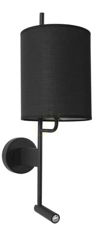 Prüfen Luces Exclusivas BRUNETE LE42270 Wandleuchte schwarz mit Stoffschirm, LED + E27