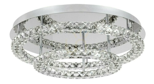 Prüfen Luces Exclusivas Cerceda LE42316 Kristall-Deckenleuchte, LED 44 W 2640 lm 3500 K, Ø60 cm, Chrom