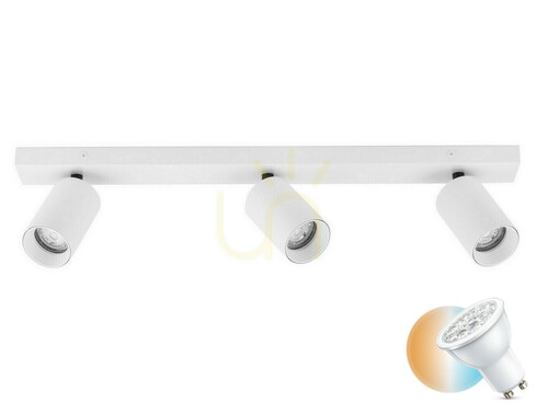 Prüfen Weiße Deckenleuchte mit drei Spots CLORINDA Luces Exclusivas LE61468 GU10