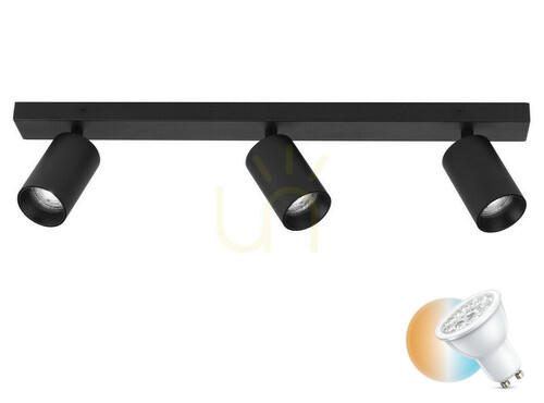 Prüfen Deckenleuchte Luces Exclusivas CLORINDA schwarz 3×GU10 LE61469