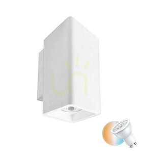 Gips-Wandleuchte Luces Exclusivas COQUIMBO LE61488 weiß 2×GU10 25 cm small 0