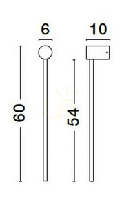 LED-Wandleuchte TUNJA Luces Exclusivas LE42604 schwarz 60 cm small 1