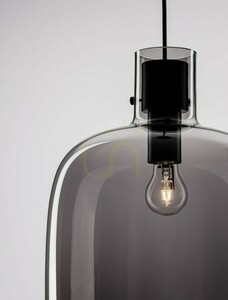 Luces Exclusivas PADRE LE42628 Pendelleuchte, schwarz, Rauchglas, E27, Ø30 cm small 3