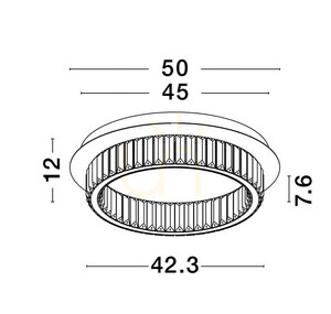 LED-Deckenleuchte BAUTA Luces Exclusivas LE42678 gold mit Kristallen Ø50 cm 29W 3500K small 5