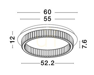 BAUTA Luces Exclusivas Deckenleuchte gold Kristall LED 40W 2505lm 3500K 60cm LE42679 small 2