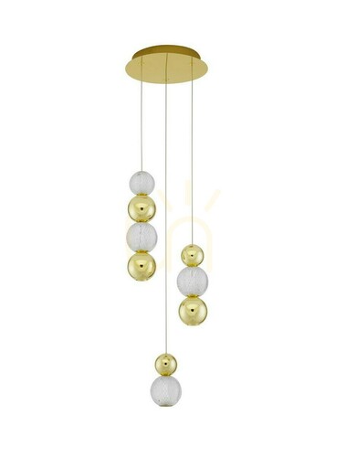 Prüfen LED-Pendelleuchte PONCE Luces Exclusivas LE42700, goldfarben, 18 W, 3200 K