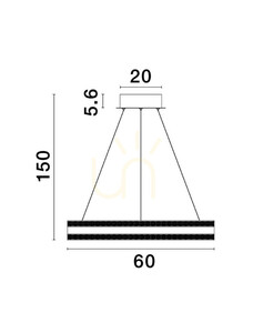 LED-Pendelleuchte COLIMA gold 60 cm Luces Exclusivas LE42753 small 2