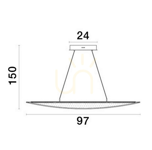 Prüfen Goldene LED-Pendelleuchte Luces Exclusivas COLIMA LE42755 31 W 2156 lm 3000 K 97 cm