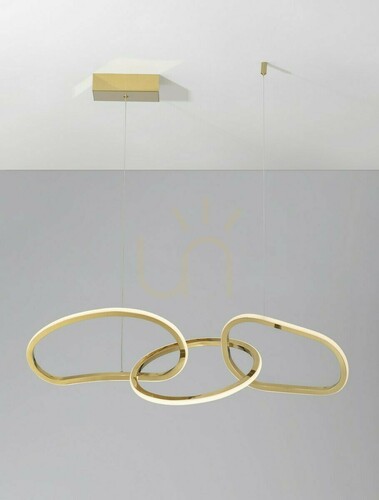 Prüfen Goldene LED-Pendelleuchte CELAYA Luces Exclusivas LE42759, 82 cm, 3000 K
