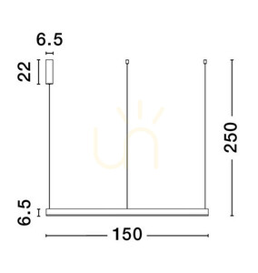 Luces Exclusivas JACA LE42770 LED-Pendelleuchte, mattschwarz, 150 cm, 3000 K small 1