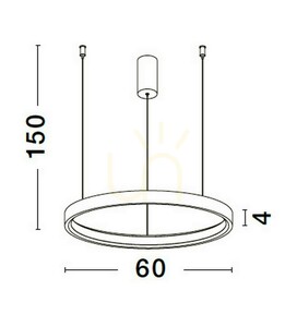 LED-Pendelleuchte ZACAPU Luces Exclusivas LE42790, gebürstetes Gold, 60 cm small 2