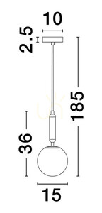 AGRO Luces Exclusivas Pendelleuchte LE43222 small 1