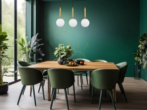 Pendelleuchte Luces Exclusivas AGRO LE43225, 3×E27, Schwarz/Gold, 60 cm small 3