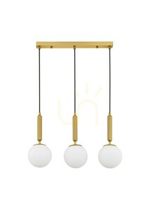 Pendelleuchte Luces Exclusivas AGRO LE43225, 3×E27, Schwarz/Gold, 60 cm small 0