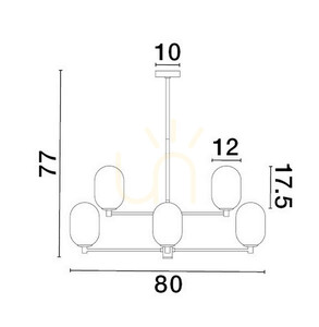 Pendelleuchte BADESI Luces Exclusivas 8xG9 80 cm gold LE43350 small 3
