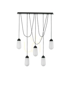 Luces Exclusivas BADEN LE43373 Pendelleuchte, mattschwarz, 5×E14, 103 cm small 0