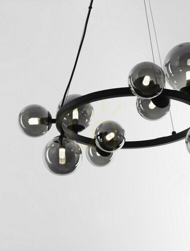 Prüfen Kronleuchter Luces Exclusivas PARLA LE43387, graues Glas, 11×G9, 64,2 cm