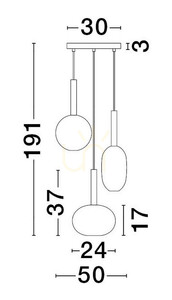 Pendelleuchte BAJOS Luces Exclusivas 3xG9 gold Ø50 cm LE43394 small 1