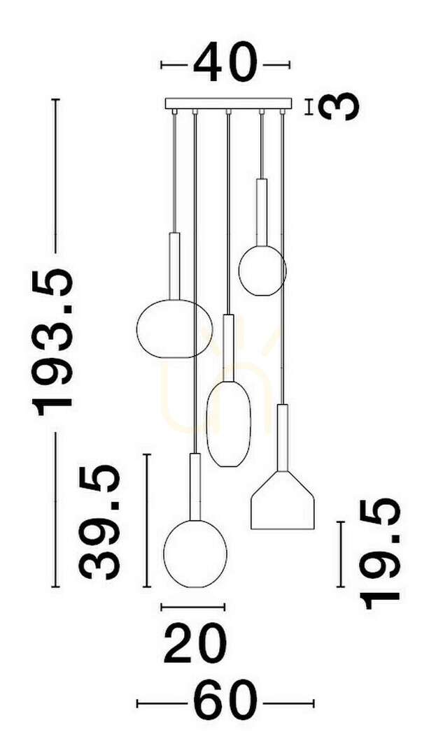 Anzeige BAJOS Luces Exclusivas Pendelleuchte LE43395 BAJOS Luces Exclusivas Pendelleuchte LE43395