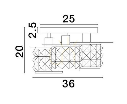 Prüfen Plafond BAMOA Luces Exclusivas LE43422