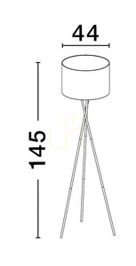 Schwarze Stehleuchte Luces Exclusivas ACACIA LE43446, 145 cm, E27 small 1